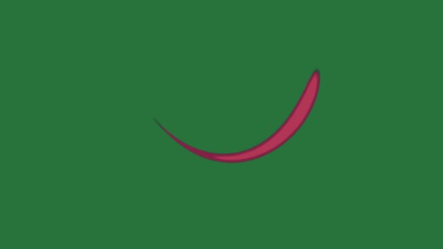 Red arrow on it border chili smile  layers movement gesture frame motion colorful style illustration cartoonish