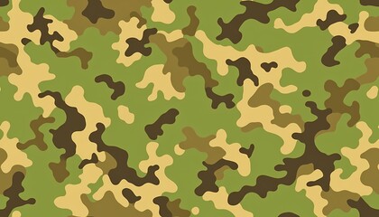 Fototapeta premium Military camouflage seamless pattern background in green and brown colors