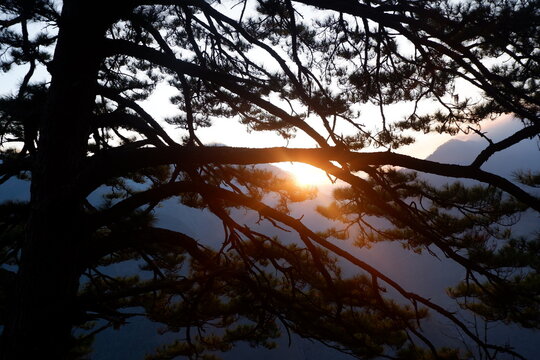 Sunrise in while hiking Mt. Kabunian