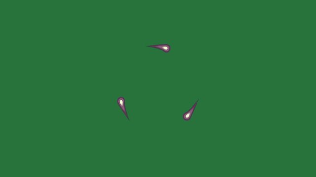 Triangle on border arrow the letter v it an image of bird flying through air isolated on green screen background