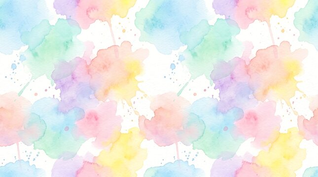 Bright geometric shapes form a lively, overlapping pattern with bold pastel colors.