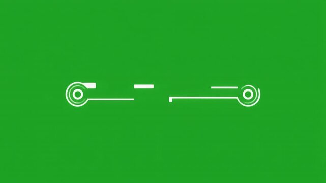 Abstract animated lower third elements on a green screen background for video editing