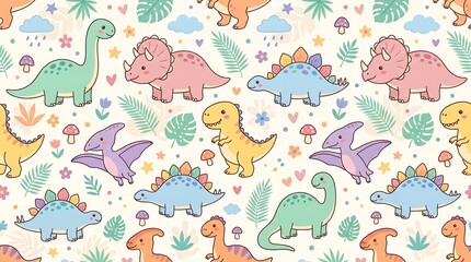 Fototapeta premium Whimsical cartoon moon characters with hats floating in a starry sky pattern.
