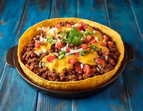 taco pie supreme beef beans cheese all the taco toppings tex mex