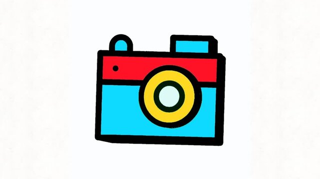 old photo camera on white background