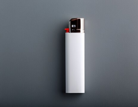 white lighter mockup on gray background