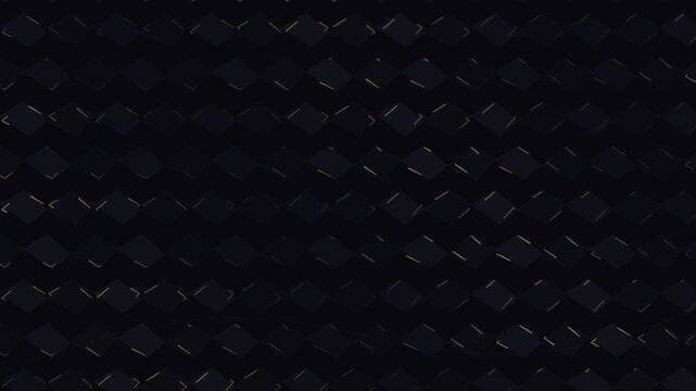 Abstract black and gold geometric diamond pattern