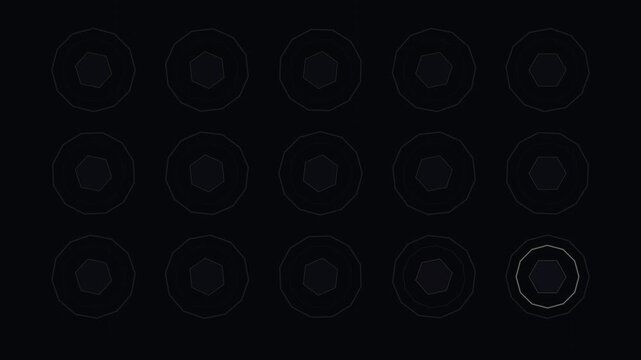 Abstract HUD interface grid with glowing geometric elements