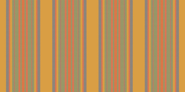 Alim pattern vertical background, warm textile vector stripe. Catch lines texture seamless fabric in amber and teal colors.