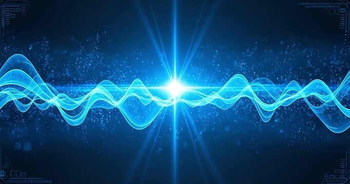 Abstract energy waves with bright central light source