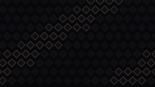 Elegant gold geometric diamond pattern on black background