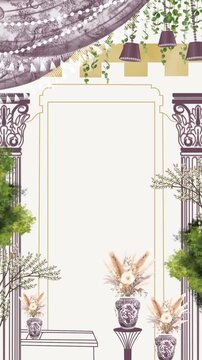 Indian traditional wedding invite motion background for digital invites and videos