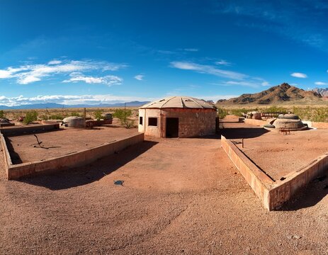 former camp naco in arizona near the mexican border is an abandoned military fort training center