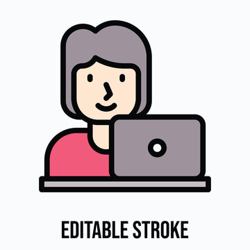 Female Studen Icon, 