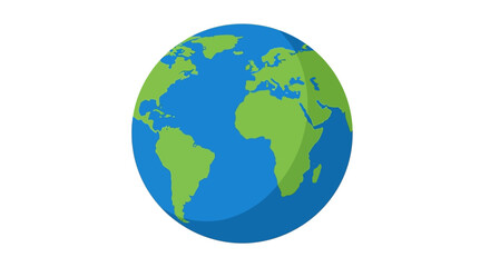 Fototapeta premium Planet earth globe map vector illustration environmental concept