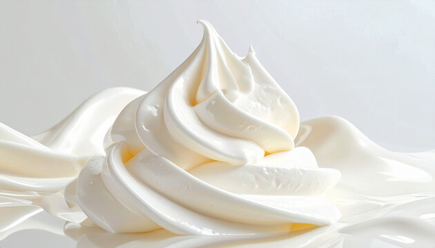 Smooth White Cosmetic Cream Swirl