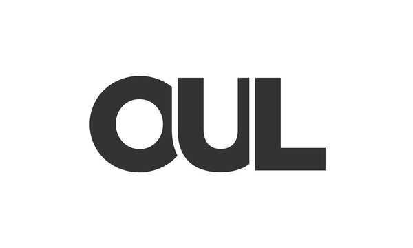 OUL logo design template with strong and modern bold text. Initial based vector logotype featuring simple and minimal typography. Trendy company identity.