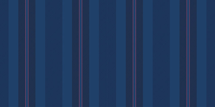 Pong lines vertical fabric, production textile pattern texture. Timple seamless background stripe vector in blue and dark colors.
