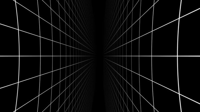 Abstract sci-fi grid or wireframe net footage. Hight technology. Space. Retro animation background.	