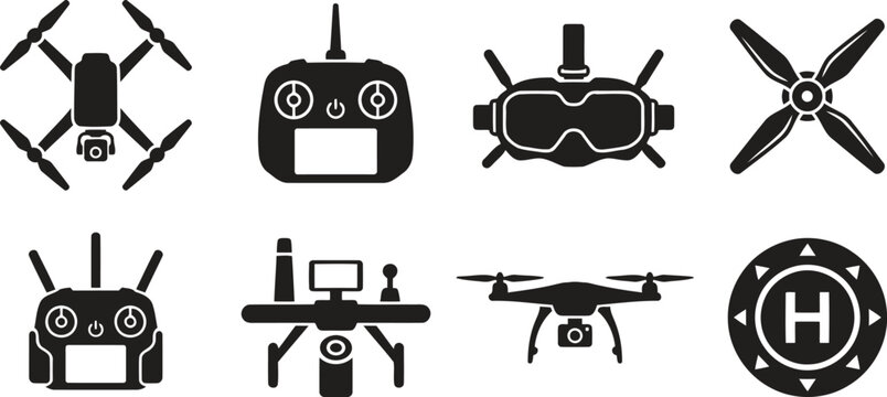 Drone icons and drone controller