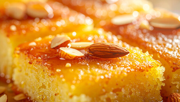Honey Glazed Semolina Dessert Cake
