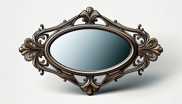 mirror isolated on a white background generative ai