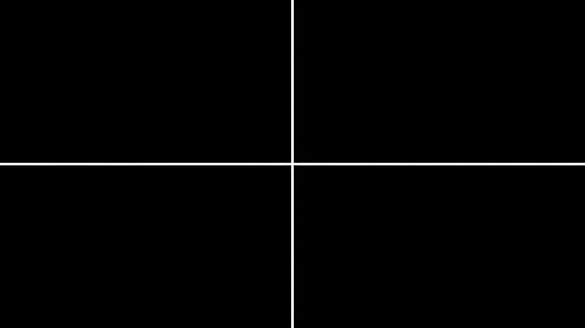 A stark minimalist black background crossed by two intersecting lines