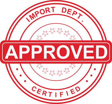 Approved Certified Stamp Red Seal Label Business Graphic