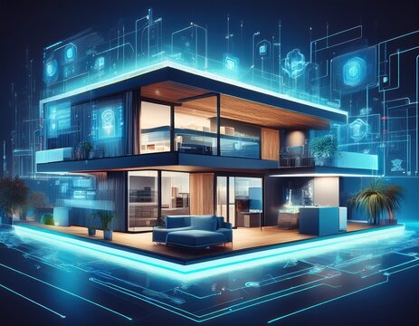 innovative smart home design with digital technology integration for modern living spaces