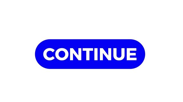 A small classic blue oval Continue button sits against a plain light gray background in a simple interface style