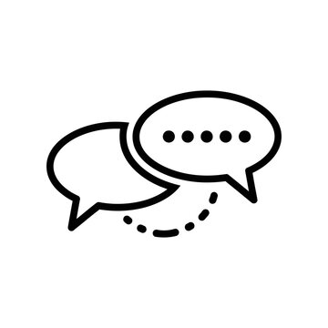 Speech bubbles communicate dialogue and messaging concepts in modern digital conversation interfaces.