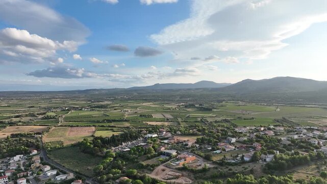 survol des &eacute;tangs de La Palme dans l''Aude