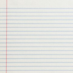 Obraz premium Classic College Ruled Notebook Paper