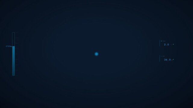Dark Navy Sonar Radar Ocean Depth and Water Data Monitoring Dashboard