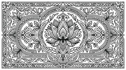 Vintage floral ornamental round lace seamless floral pattern design © Malkis