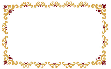 Elegant frame in gold and burgundy hues © BigEyes
