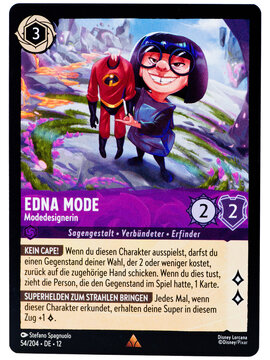 Dortmund - Deutschland 30. Mai 2026 - Lorcana Sammelkarte Edna Mode