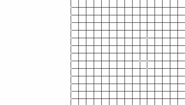 Grid paper texture with squares and lines on a white background, graphic resource for design and planning