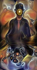 Surreal portrait of a man © rolffimages