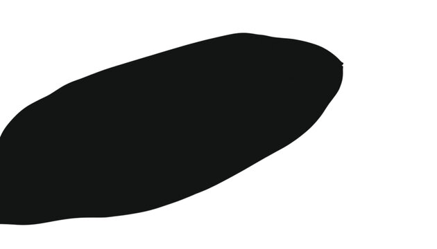 Ellipse shape rendered in solid black appears centered on a clean white background, providing a minimal graphic element that is suitable for modern design projects requiring simple geometric shapes.