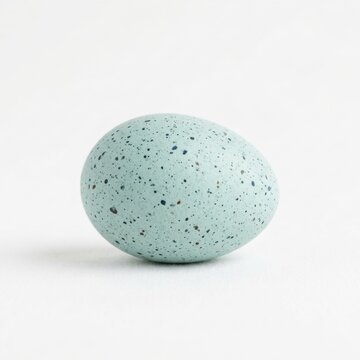 One speckled blue robin egg isolated with speckled wildlife ornithology seasonal background isolated textured minimalist