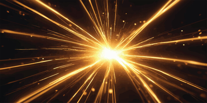 Explosive burst of golden light streaks and particles with explosion particles abstract background luminescent wallpaper artistic lightspeed supernova decorative movement brilliant