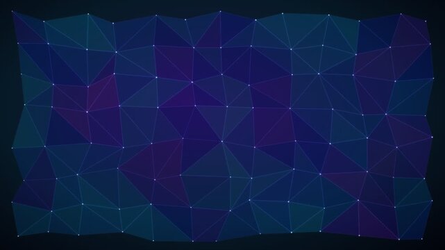 Abstract digital plexus network background with blue geometric nodes