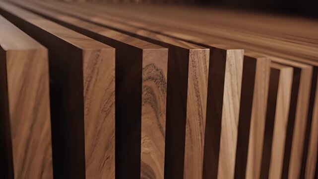Closeup view of parallel wooden planks with natural grain patterns.