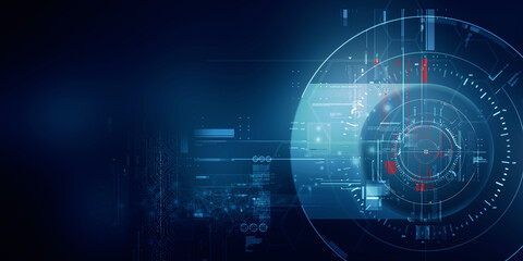 2d illustration abstract technology background © jijomathai