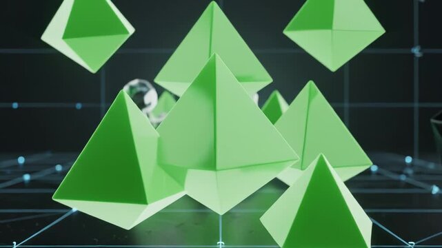 Molecular structure with nickel and nitrogen ideal for sleek commercial backgrounds and title sequences