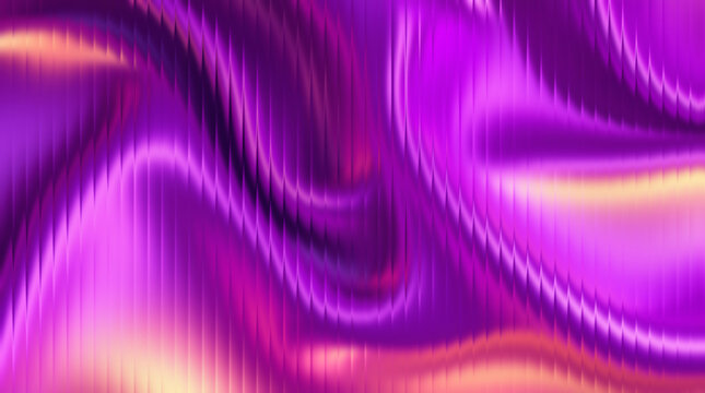 Abstract purple gradient background with wavy lines and orange glow