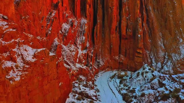Red Mountain Stone Forest Wide Shot 4K