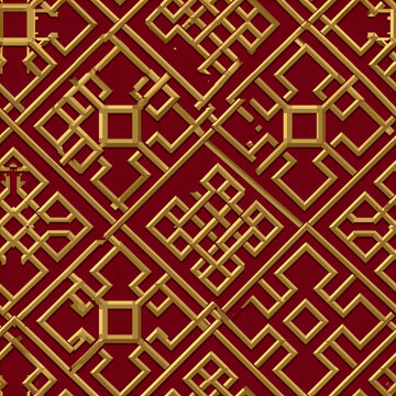 Chinese Lattice Pattern Seamless Texture