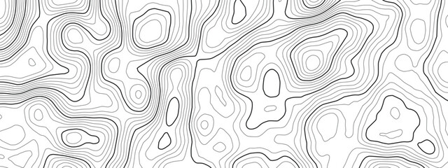 Plakat Nautical radar map with ocean currents and bottom topography. Vector floor for navigation design world sea chart through sonar. Patterns and contours of water topographic illustration.